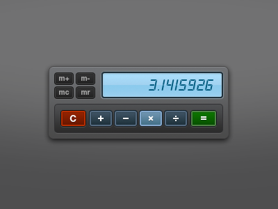 Calculator Widget buttons calculator ui widget
