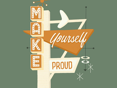 Make Yourself Proud design illustration lettering procreate quote typography