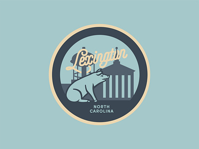 Lexington, NC Patch badge badge design design illustration lettering north carolina patch typography vector