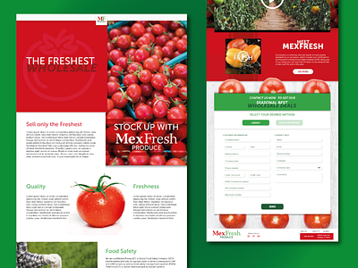 Mexfresh Produce Landing page branding design web webdesign
