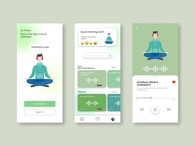 Meditation App android meditation app meditation app ui ux