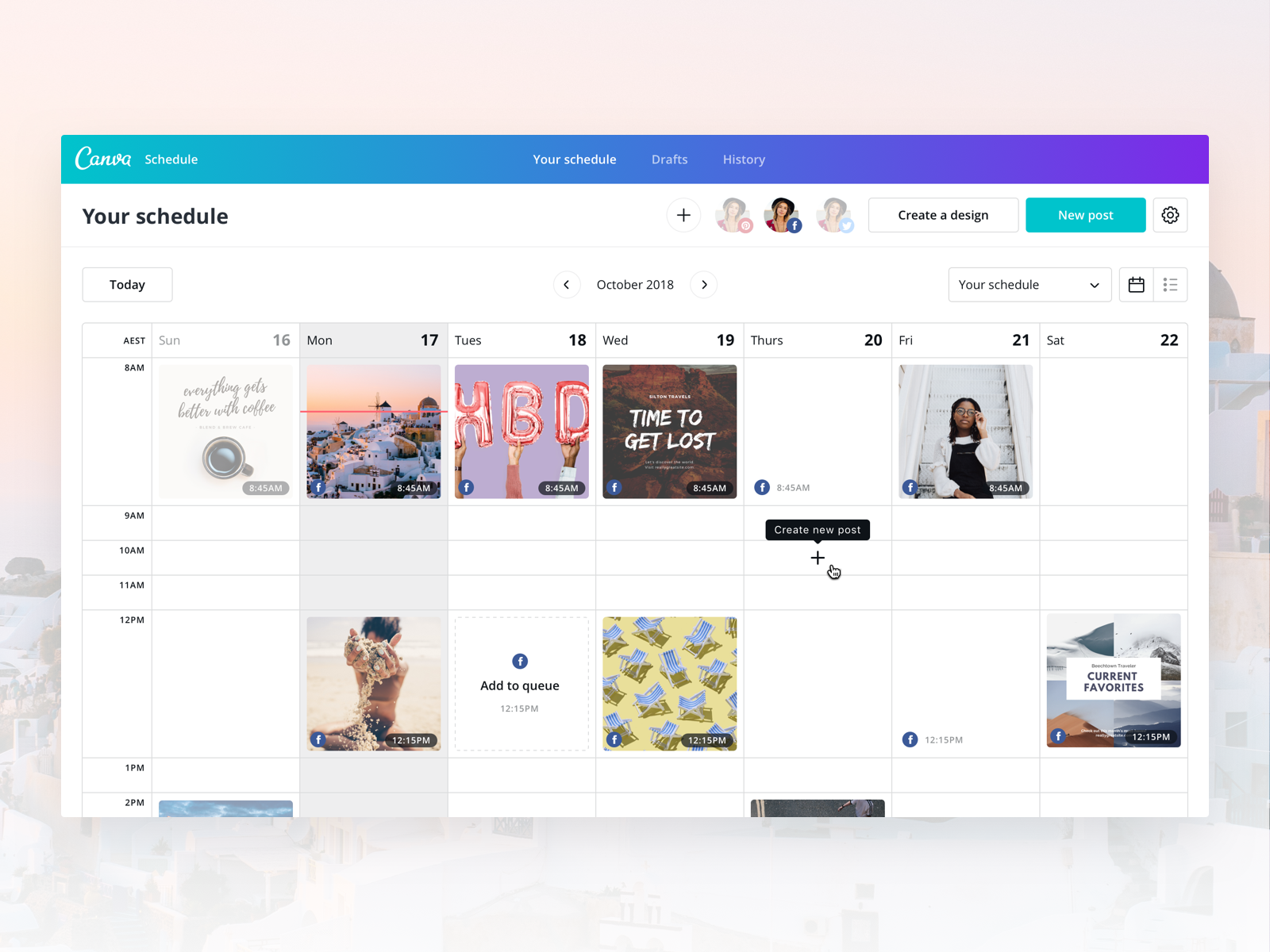 Canva Schedule Calendar View by Matt Hardy for Canva on Dribbble