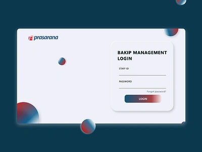 Prasarana Club Login Page branding circle design gradient neomorphism prasarana ui web