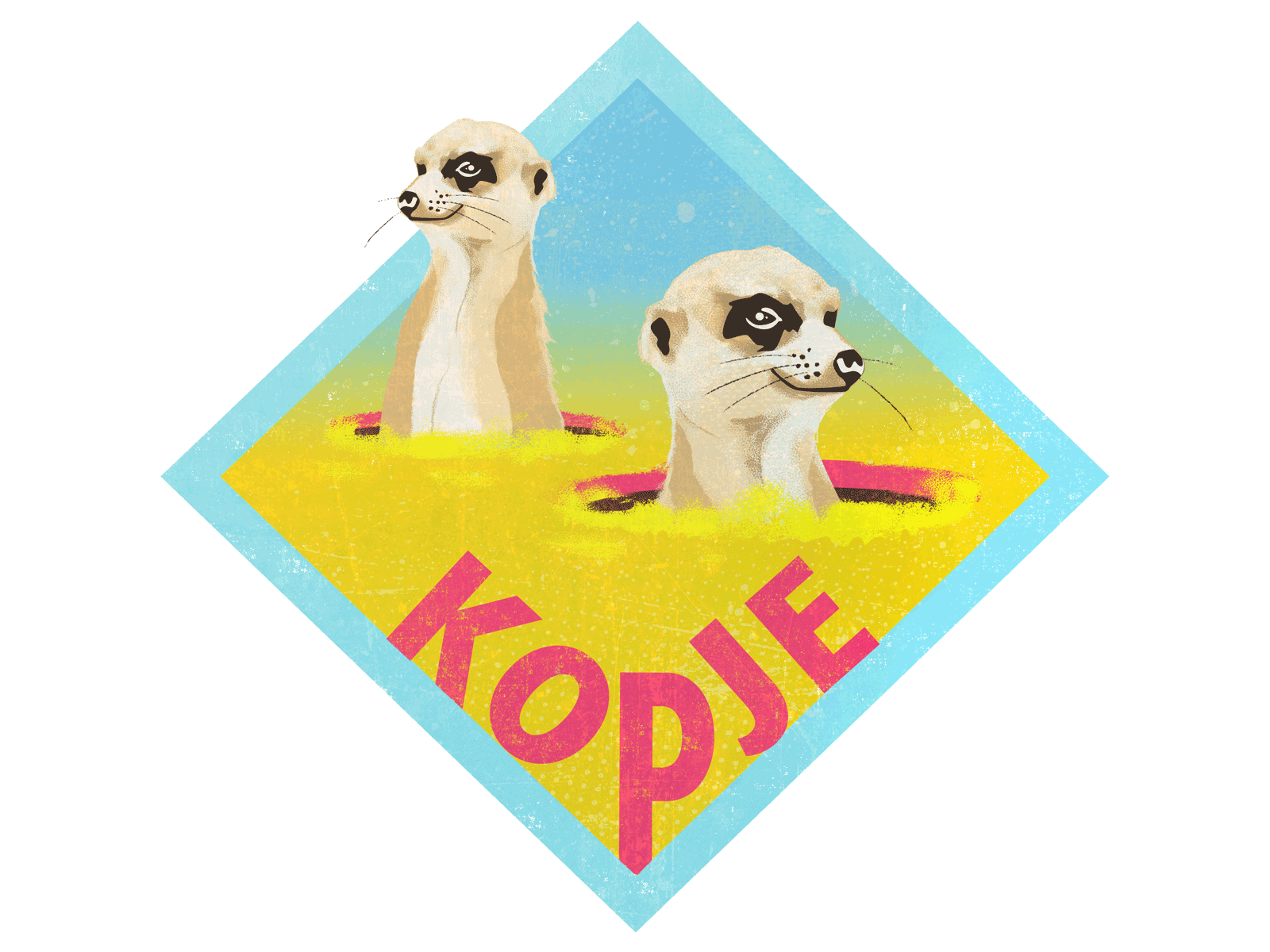 Meerkat Stamp animals animation gif illustration meerkat photoshop