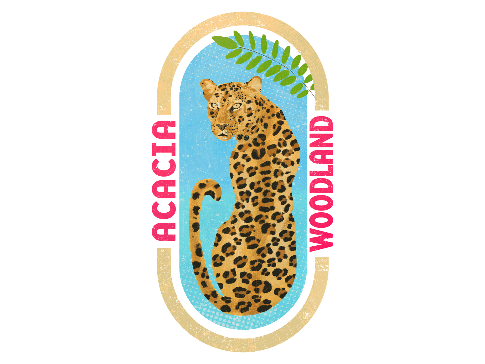 Leopard Stamp animals animation gif illustration leopard photoshop