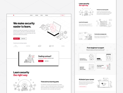 Cyberjutsu Cyber Security Landing Page branding illustration ui web