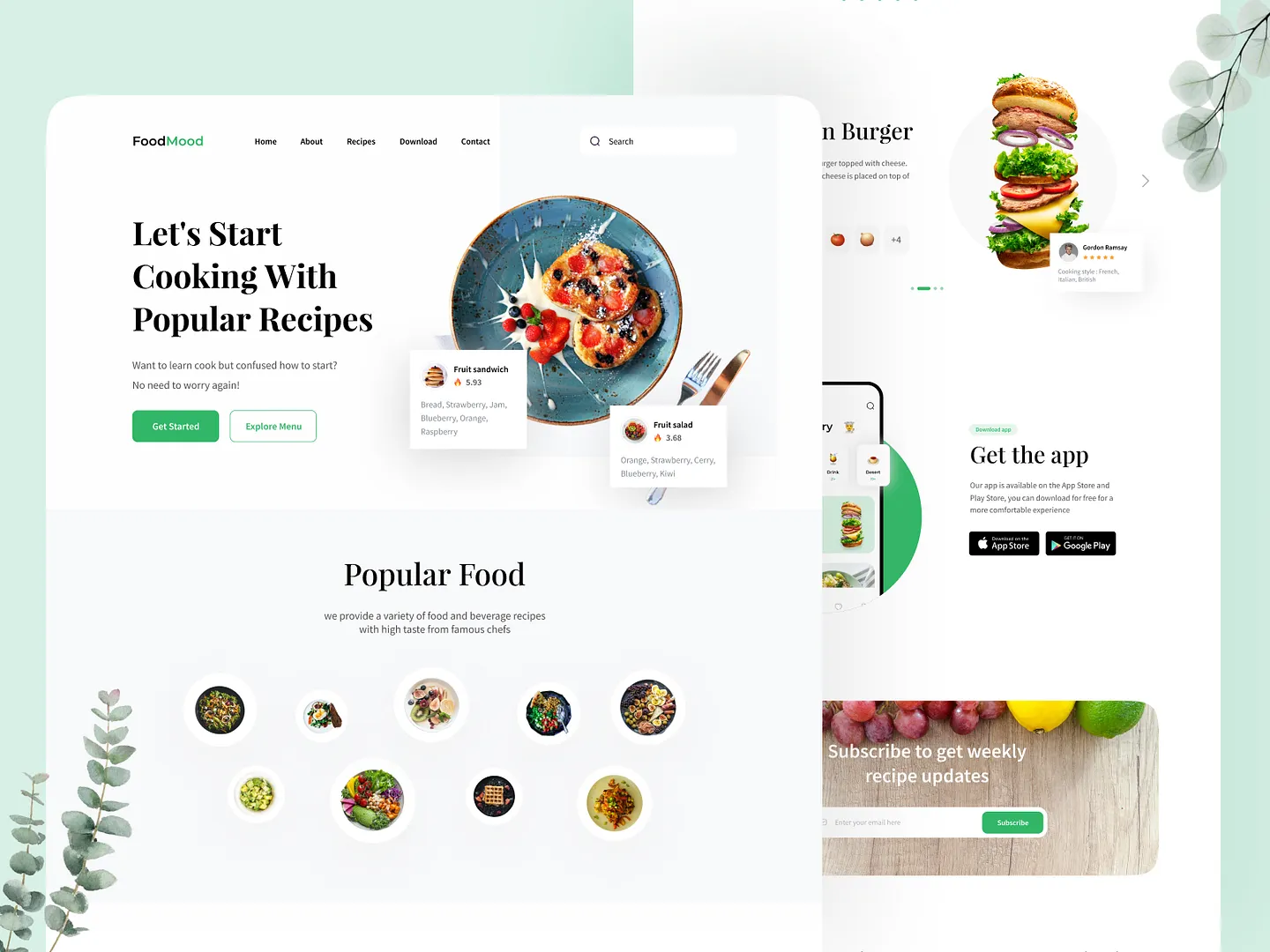 Delicious Cooking Website Design for Recipe Enthusiasts