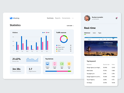 Analytics and website statistics service analytics concept design metrics statistics typography ui ux web web design webdesign website website design