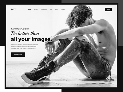 Be better than all your images clothing concept design shopping typography ui ux web web design webdesign website website design