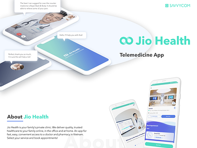 Jiohealth - Telemedicine Mobile Application app savvycom ui ux web website