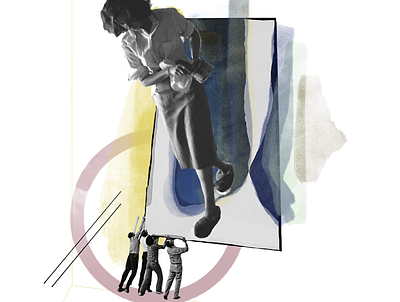 Helen Frankenthaler abstract art art artcollage artist collage design inspiration minimalist procreate retro