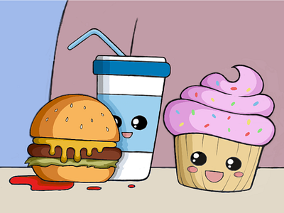 “Burger don’t smile” W.I.P. branding character design illustration logo podcast procreate ui ux vector