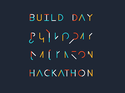 Build Day Hackathon branding design flat typography