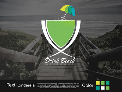 Drink Beach Logo Company brand identity branding branding design design graphic design logo logo 2021 logo design branding logodesign logotype minimalist minimalist logo morden new logo ui ux
