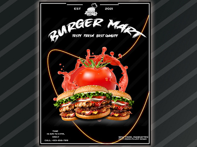 Burger Mart Food Banner ads design banner design branding design desin food banner food poster graphic design photoshop work poster design