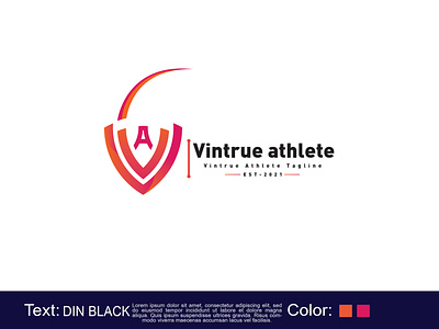 Vintrue athlete Logo Minimalist design