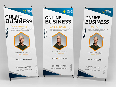 Online Business Conference Website Ads Design