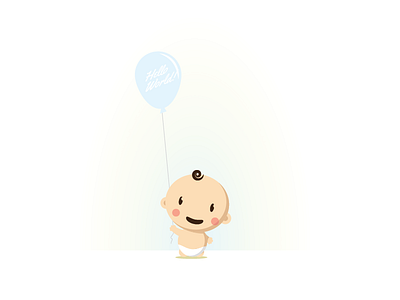 It's a boy! baby baloon boy character cure newborn