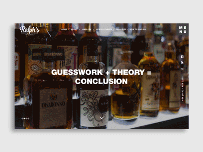 Ralph's Bar bar design landing page ui ux website