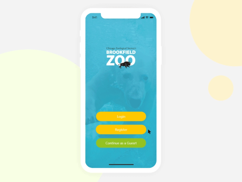Brookfield Zoo animals animation app gif iphone ux zoo