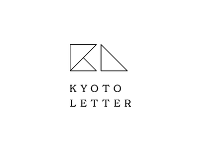 KYOTO LETTER Logo graphic design japanese kyoto logo vi visual identity
