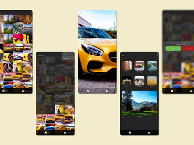 Gallery app design for Android android app figma gallery ui design
