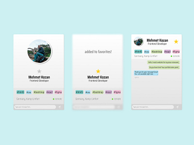 User Card design profile card uidesign user card uxdesign webdesign
