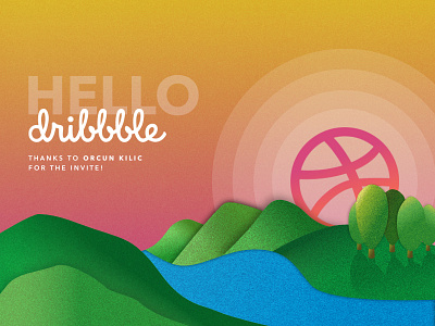 Hello Dribbble! debut dribbble first ireland mountains mourne northern shot sunrise texture