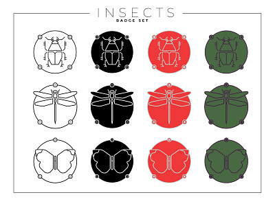 Insects Badge badge vector