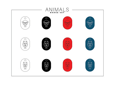 Animals Badge badge vector