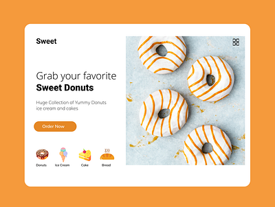 Sweet Landing Page app design app designing illustraion interface landingpage ui ux webdesign website