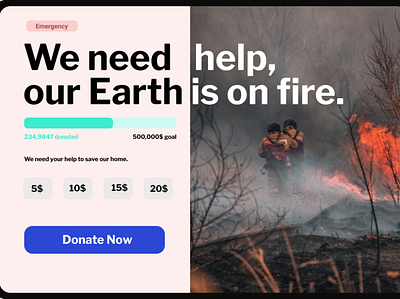 Crowdfunding Campaign aids app card design designing donate figma help interface lipsadesigns sitedesign ui ux web webpage