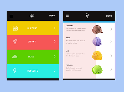 Food Menu app customize design design app designer designing figma lipsdesigns mobilefirst redesign ux