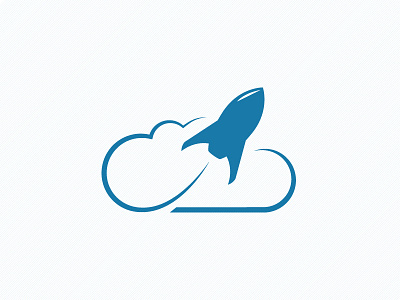 The Rocket - Episode III blue branding cloud corporate illustration logo rocket vector wannaup