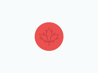 Newcomer to Canada backpacker canada circle design flat illustrator logo maple leaf newcomer toronto vector