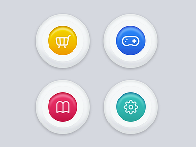 four colorful icons icons