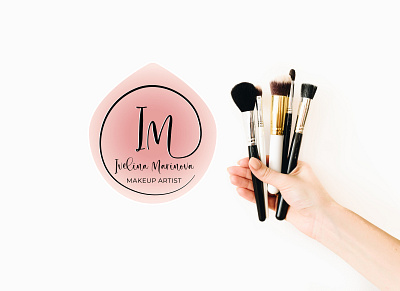 IM Makeup Artist branding design logo logodesign makeup pinky vector