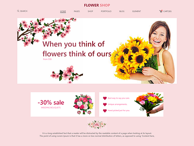 flower sell web design design landing page design ux web ui web uiux webdesign