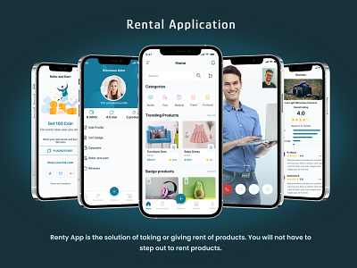 Rental Application branding design illustration landing page landing page design ui ux web design web ui