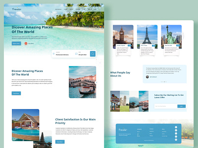 Website for Travel Agency branding graphic design landing page design ui web web design web ui