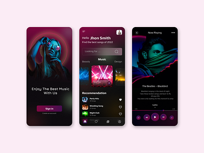 Music Mobile App UI Design