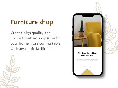 Furniture shop Mobile App branding design landing page design ui ux web design web ui