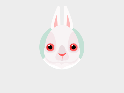 Rabbit albino animation gif icon puss rabbit