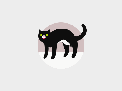 Purr animation black cat gif icon like purr wake