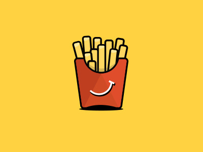 Fast Food fast food flat french fries fry icon potato vector