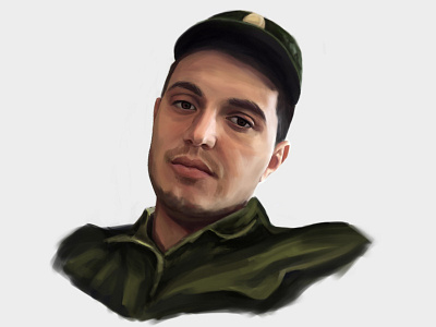 military man caucasus dagestani digital face human image man military painting picture portrait soldier