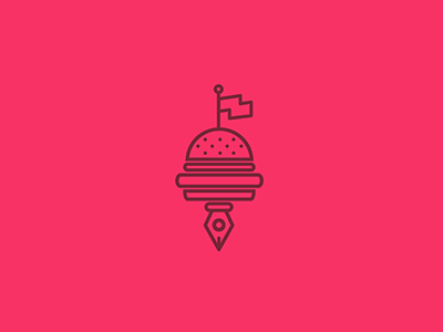 Burgerblog blog burger flag food logo web write writer