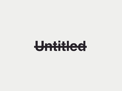 Untitled logo brand branding clean logo mark minimal simple untitled