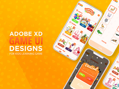 Kids Match and Learn Game UI game ui graphicdesign kids game kids illustration learning learning game matching matching game uiux user interface user interface design
