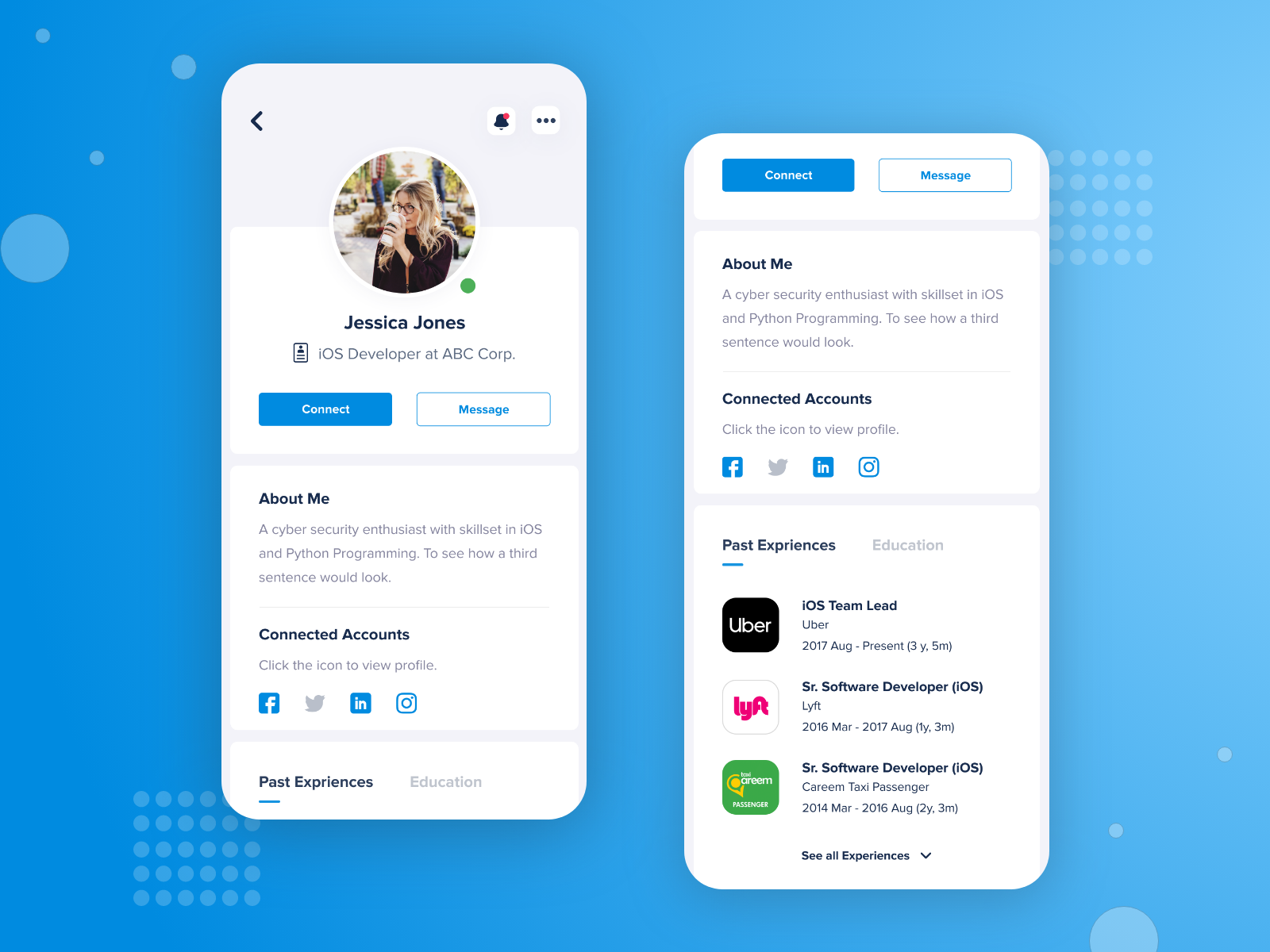 Job Seeker Profile Jobs App UI by Ali Zubairi on Dribbble